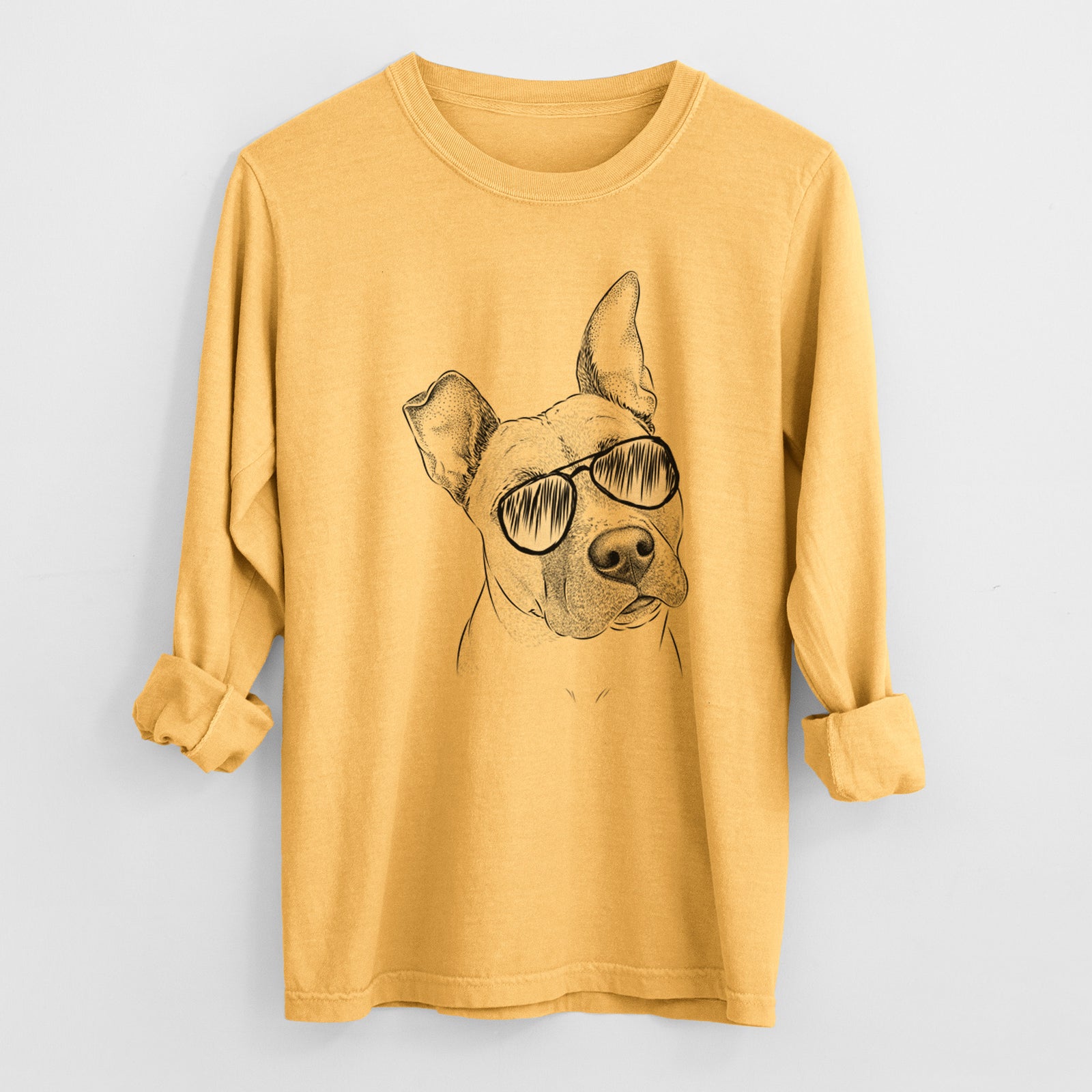 Aviators Ivy the Pitbull Mix - Heavyweight 100% Cotton Long Sleeve