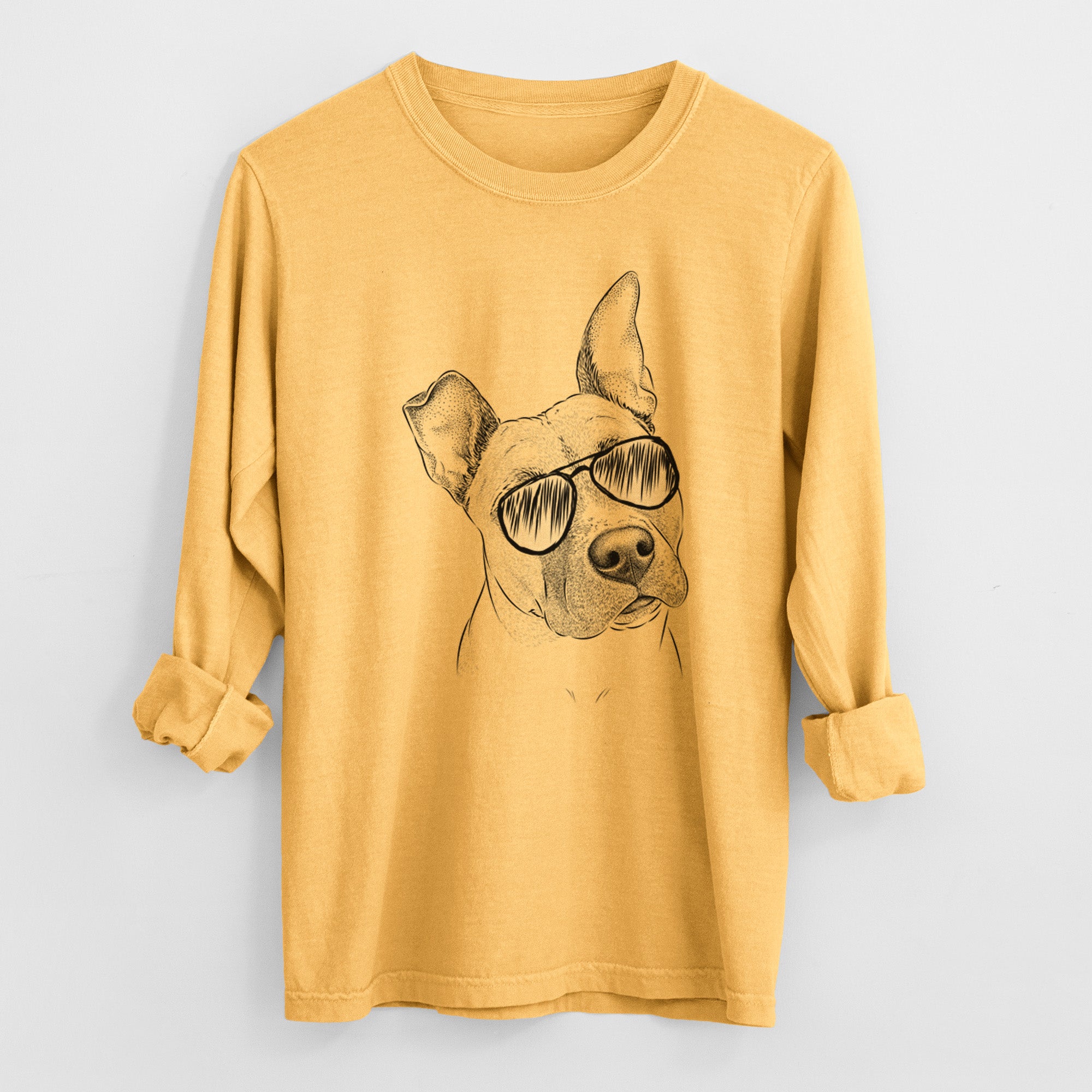 Aviators Ivy the Pitbull Mix - Heavyweight 100% Cotton Long Sleeve