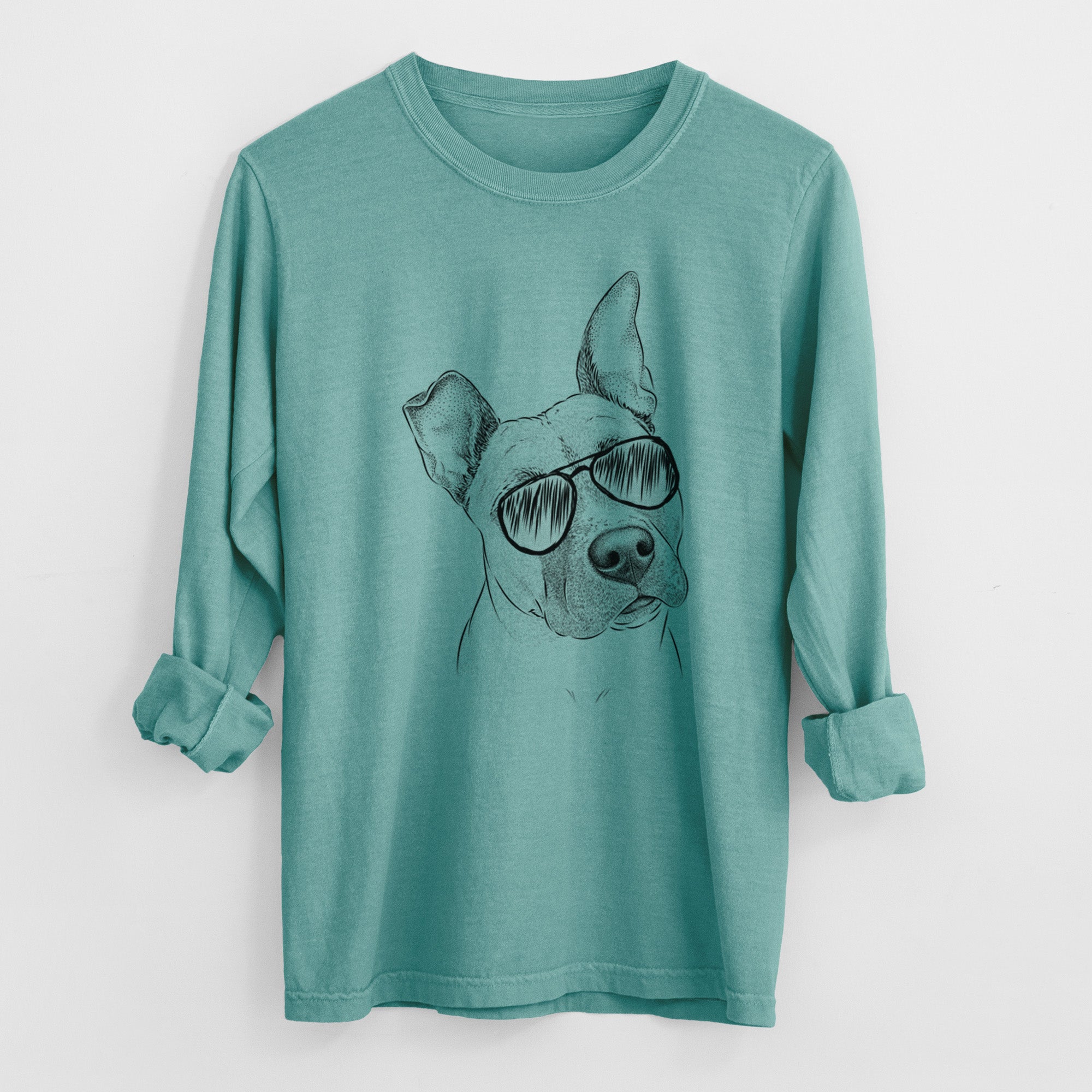 Aviators Ivy the Pitbull Mix - Heavyweight 100% Cotton Long Sleeve