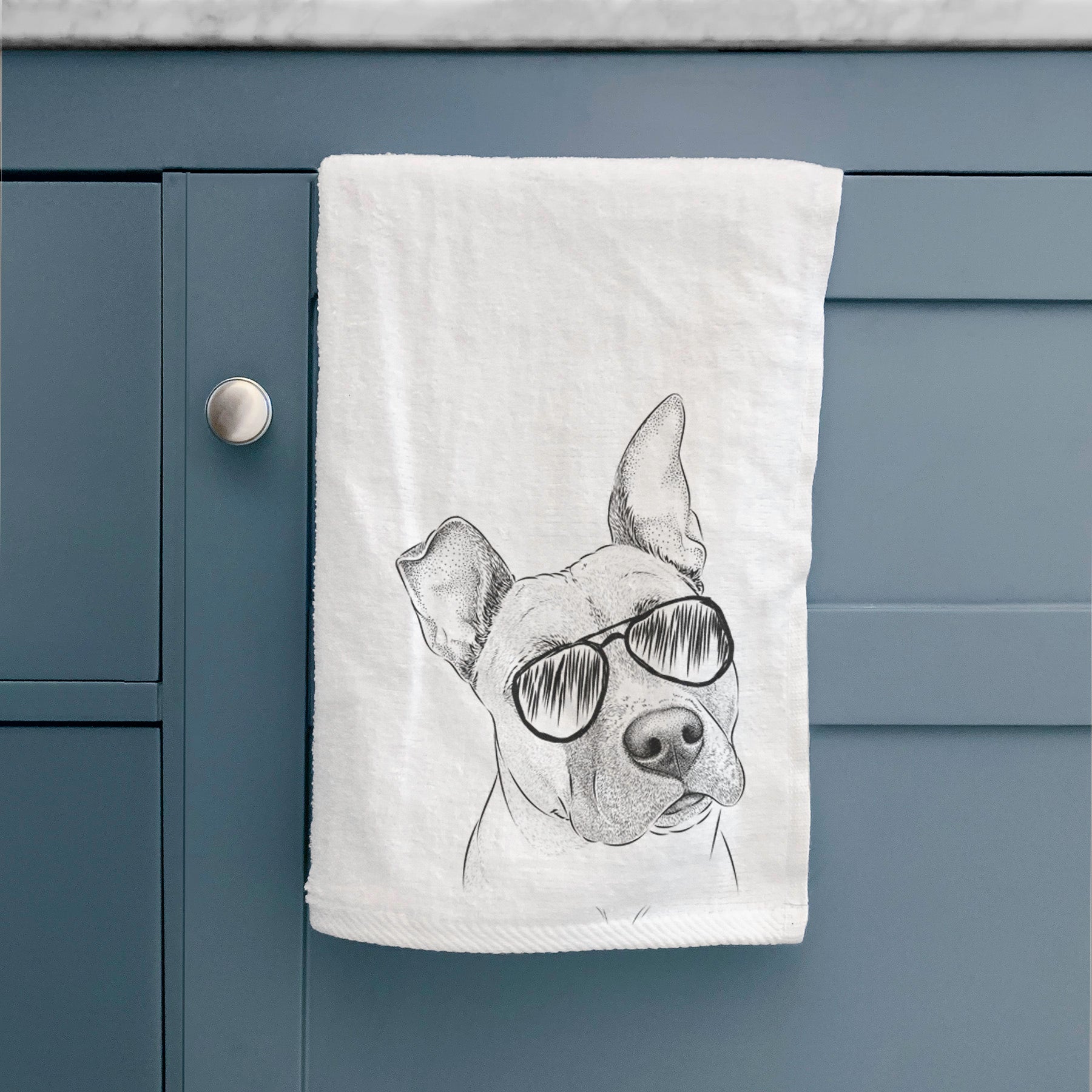 Ivy the Pitbull Mix Decorative Hand Towel