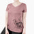 Aviator Ivy the Pitbull Mix - Women's V-neck Shirt