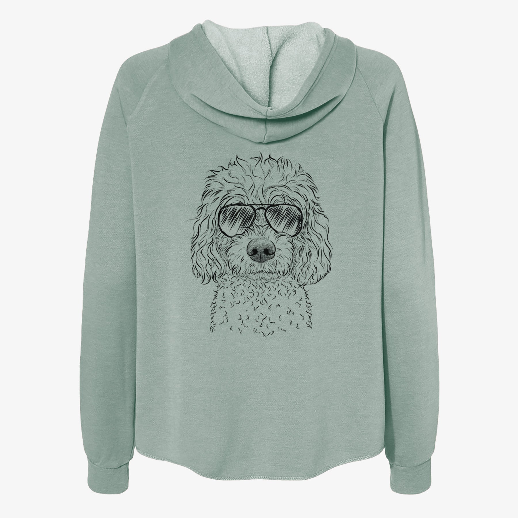 Izzie the Cavachon - Women's Cali Wave Zip-Up Sweatshirt