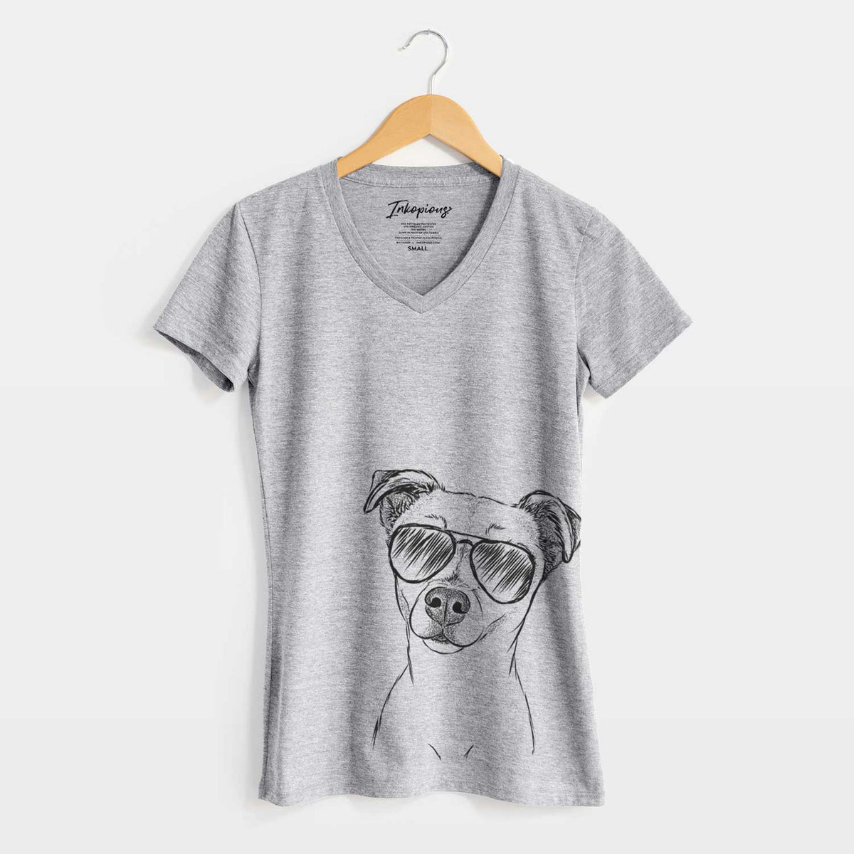Aviator Izzy the Chiweenie - Women's V-neck Shirt