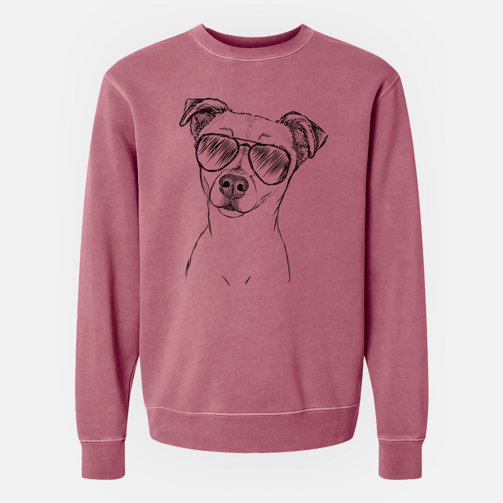 Aviator Izzy the Chiweenie - Unisex Pigment Dyed Crew Sweatshirt