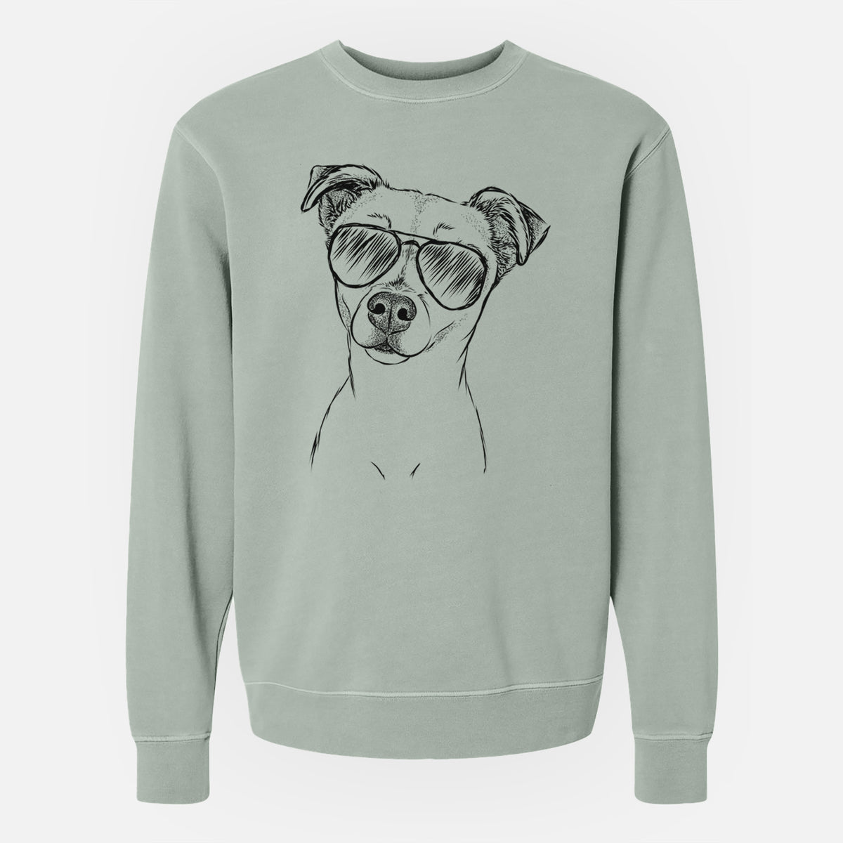 Aviator Izzy the Chiweenie - Unisex Pigment Dyed Crew Sweatshirt