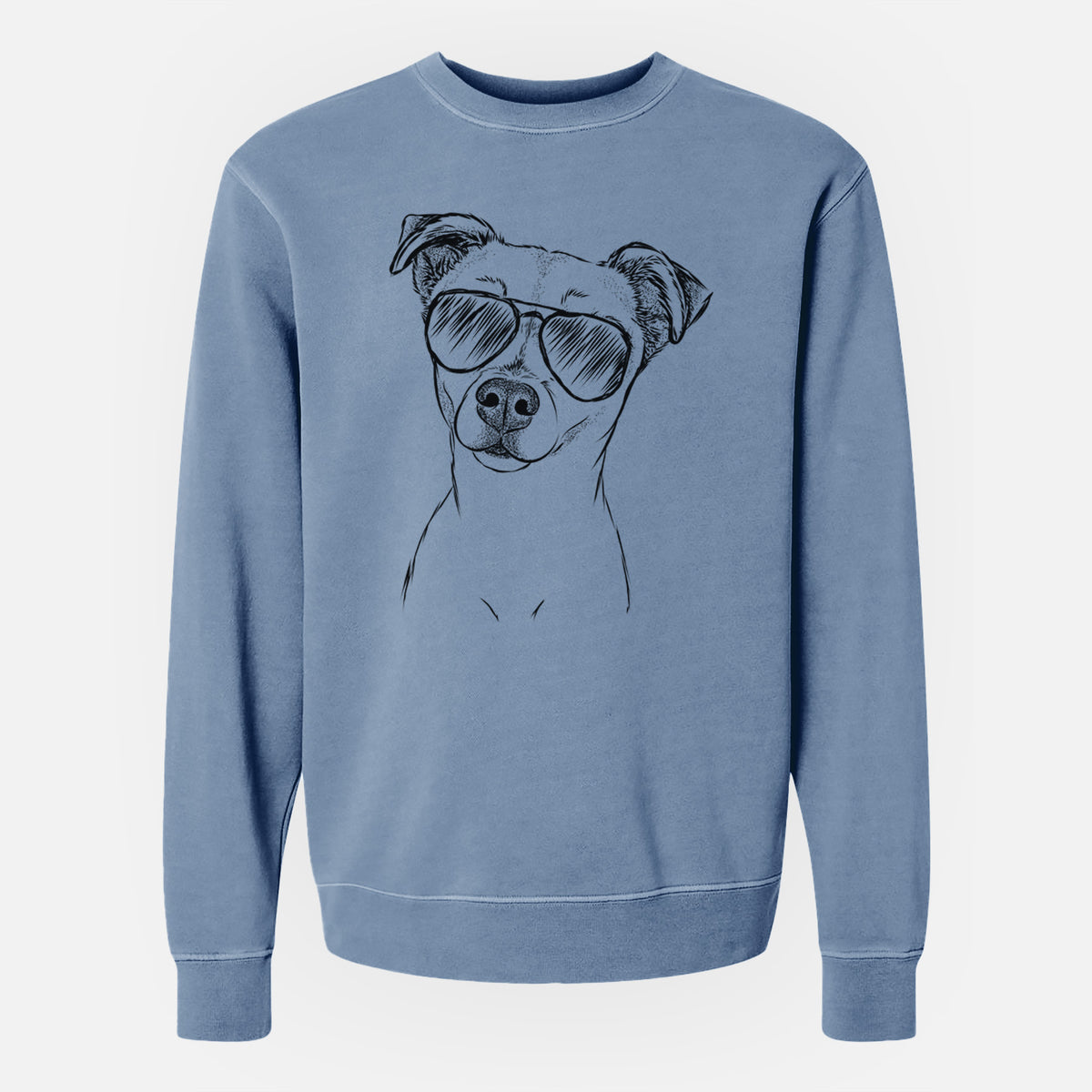 Aviator Izzy the Chiweenie - Unisex Pigment Dyed Crew Sweatshirt