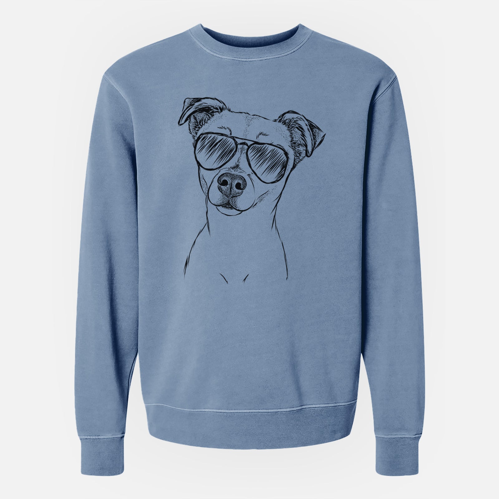 Aviator Izzy the Chiweenie - Unisex Pigment Dyed Crew Sweatshirt