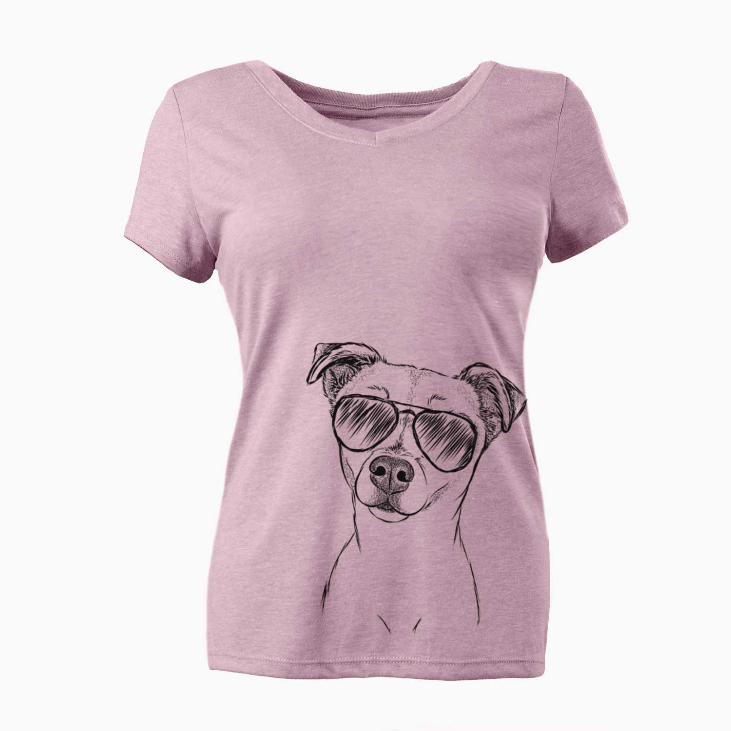 Aviator Izzy the Chiweenie - Women's V-neck Shirt