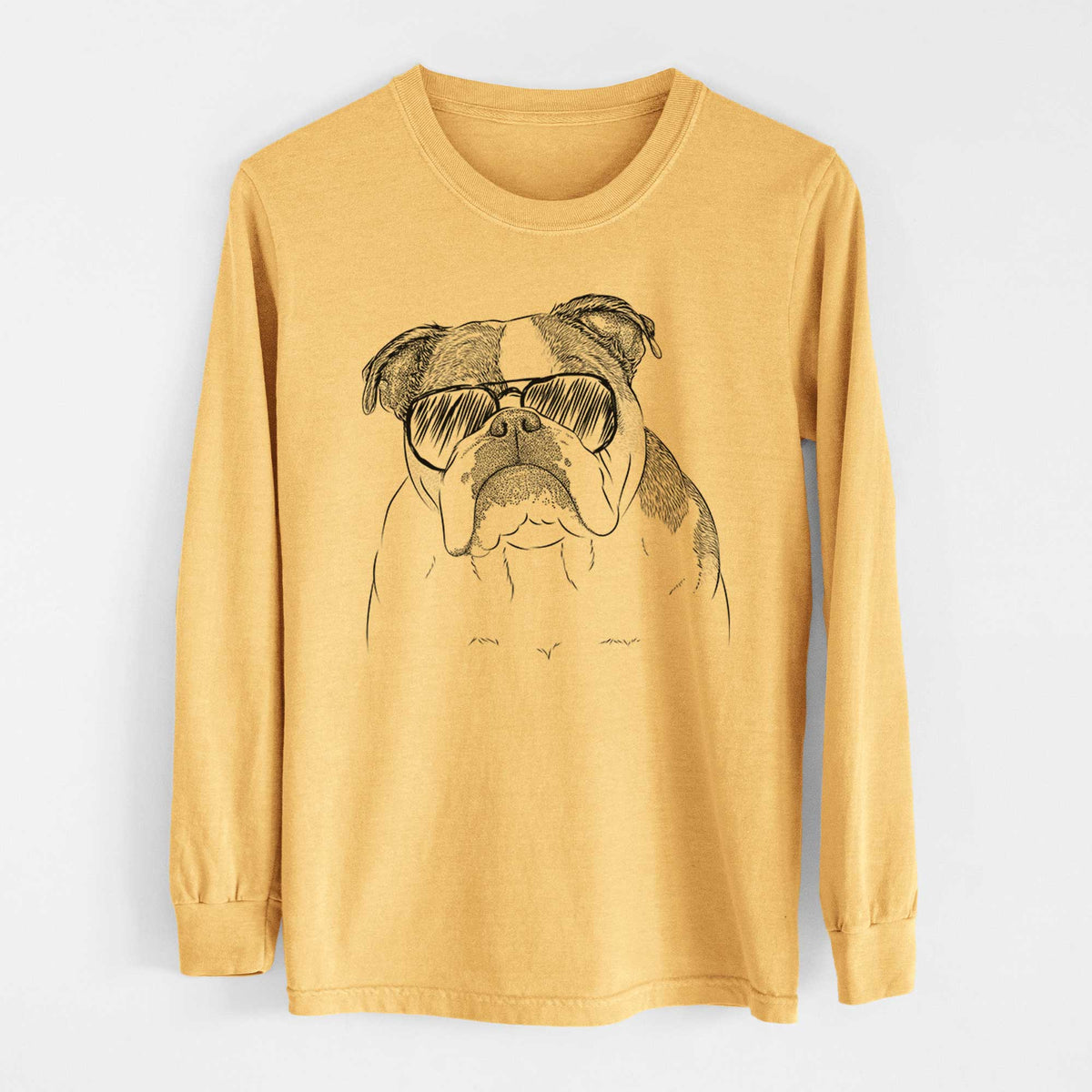 Aviators Jack the English Bulldog - Heavyweight 100% Cotton Long Sleeve