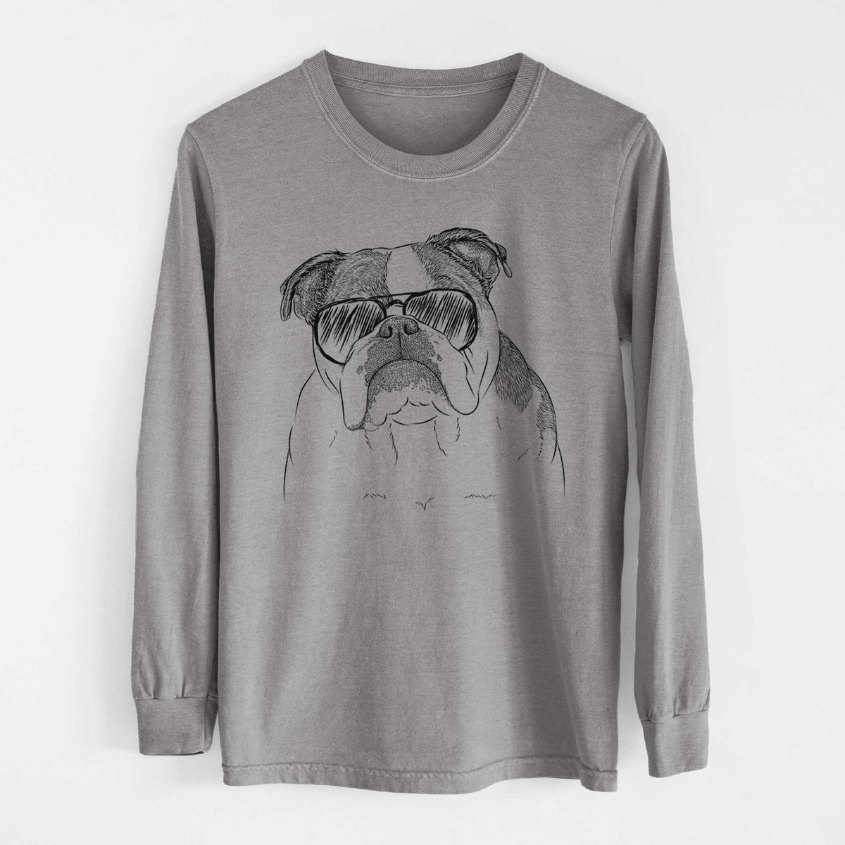Aviators Jack the English Bulldog - Heavyweight 100% Cotton Long Sleeve