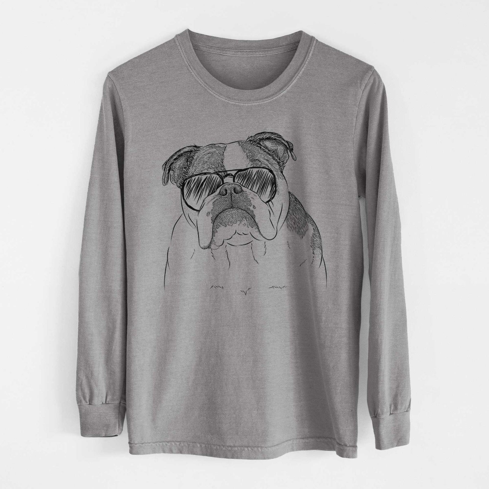 Aviators Jack the English Bulldog - Heavyweight 100% Cotton Long Sleeve