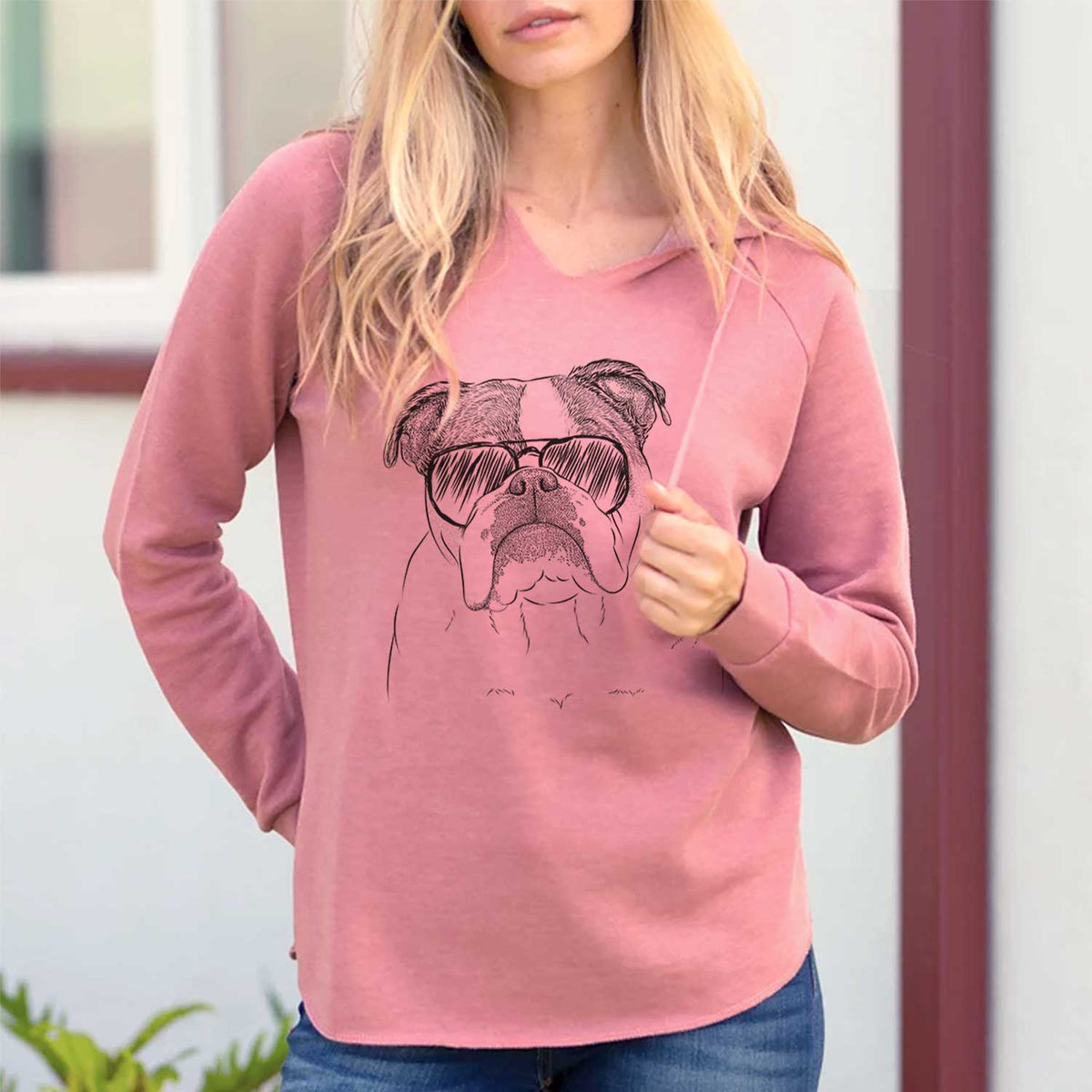 Aviator Jack the English Bulldog - Cali Wave Hooded Sweatshirt