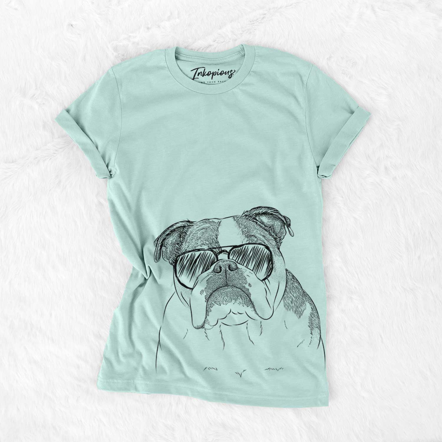 Aviator Jack the English Bulldog - Unisex Crewneck