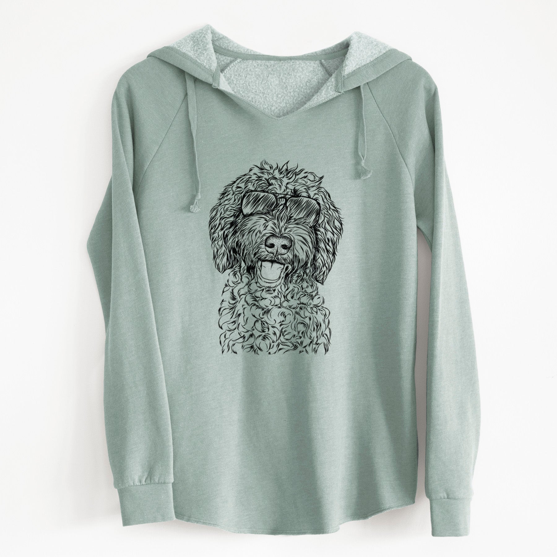 Aviator Jack the Chocolate Labradoodle - Cali Wave Hooded Sweatshirt