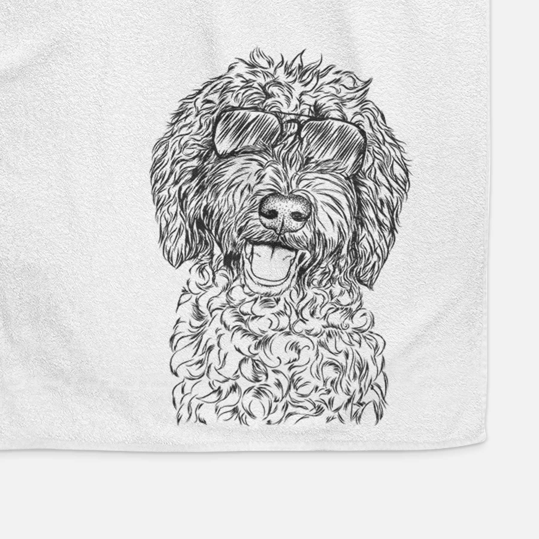 Jack the Chocolate Labradoodle Decorative Hand Towel