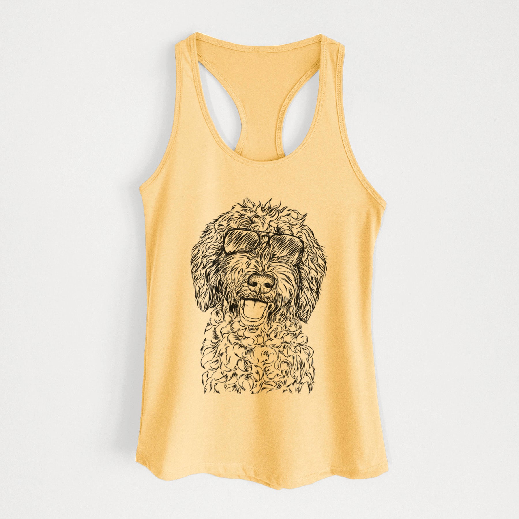 Jack the Chocolate Labradoodle - Women's Racerback Tanktop