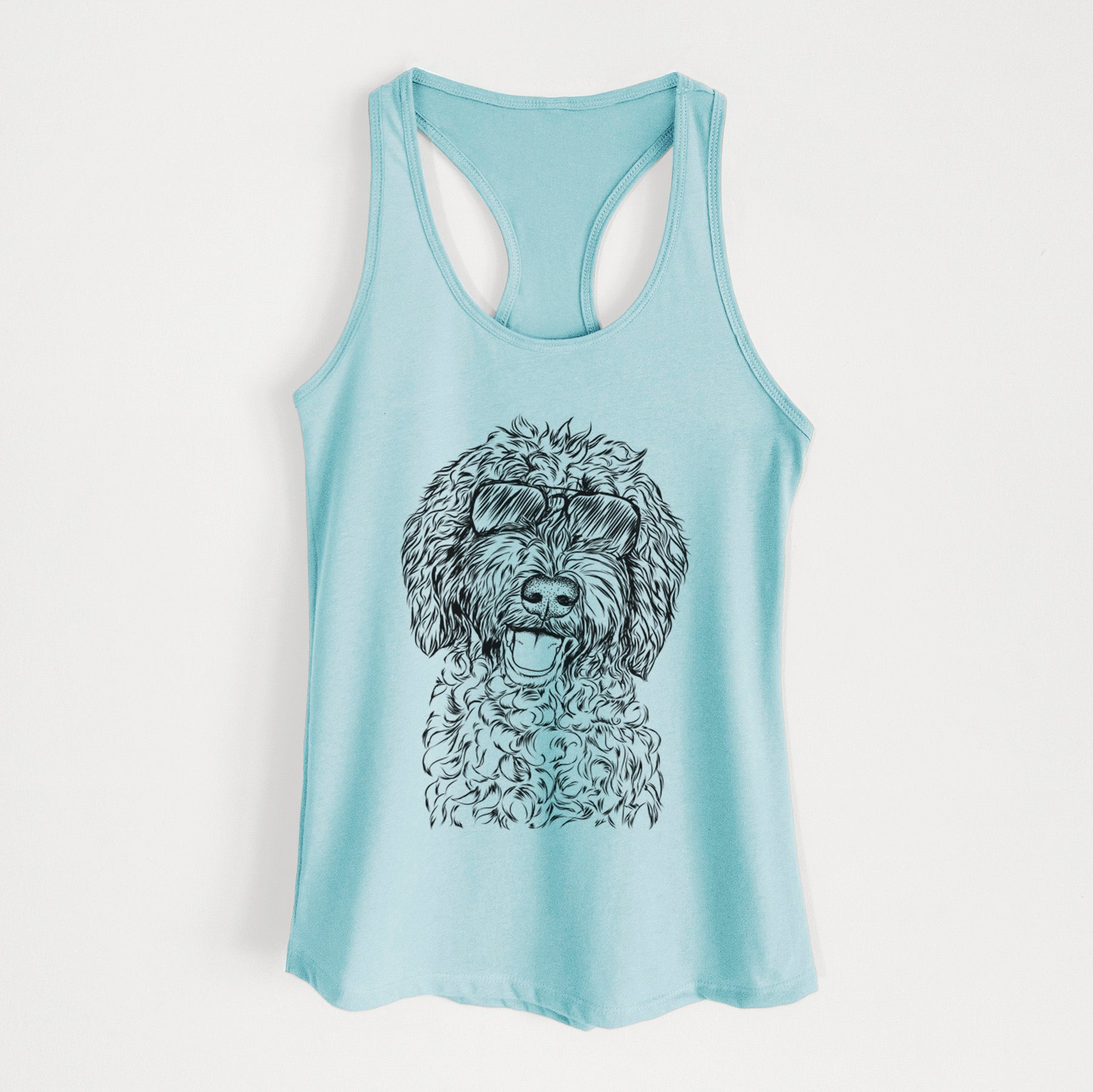 Jack the Chocolate Labradoodle - Women's Racerback Tanktop