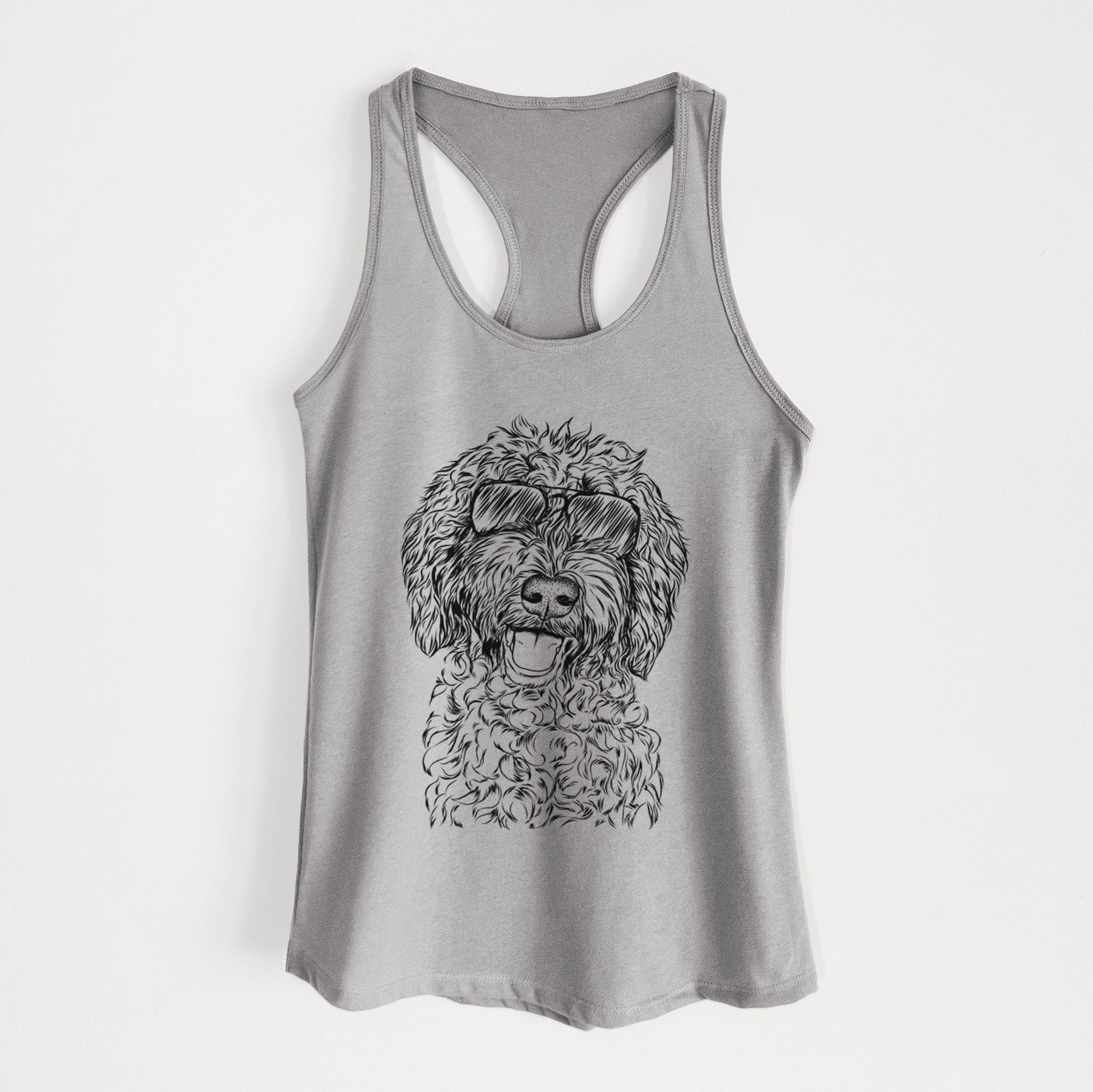 Jack the Chocolate Labradoodle - Women's Racerback Tanktop