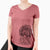 Aviator Jack the Chocolate Labradoodle - Women's V-neck Shirt