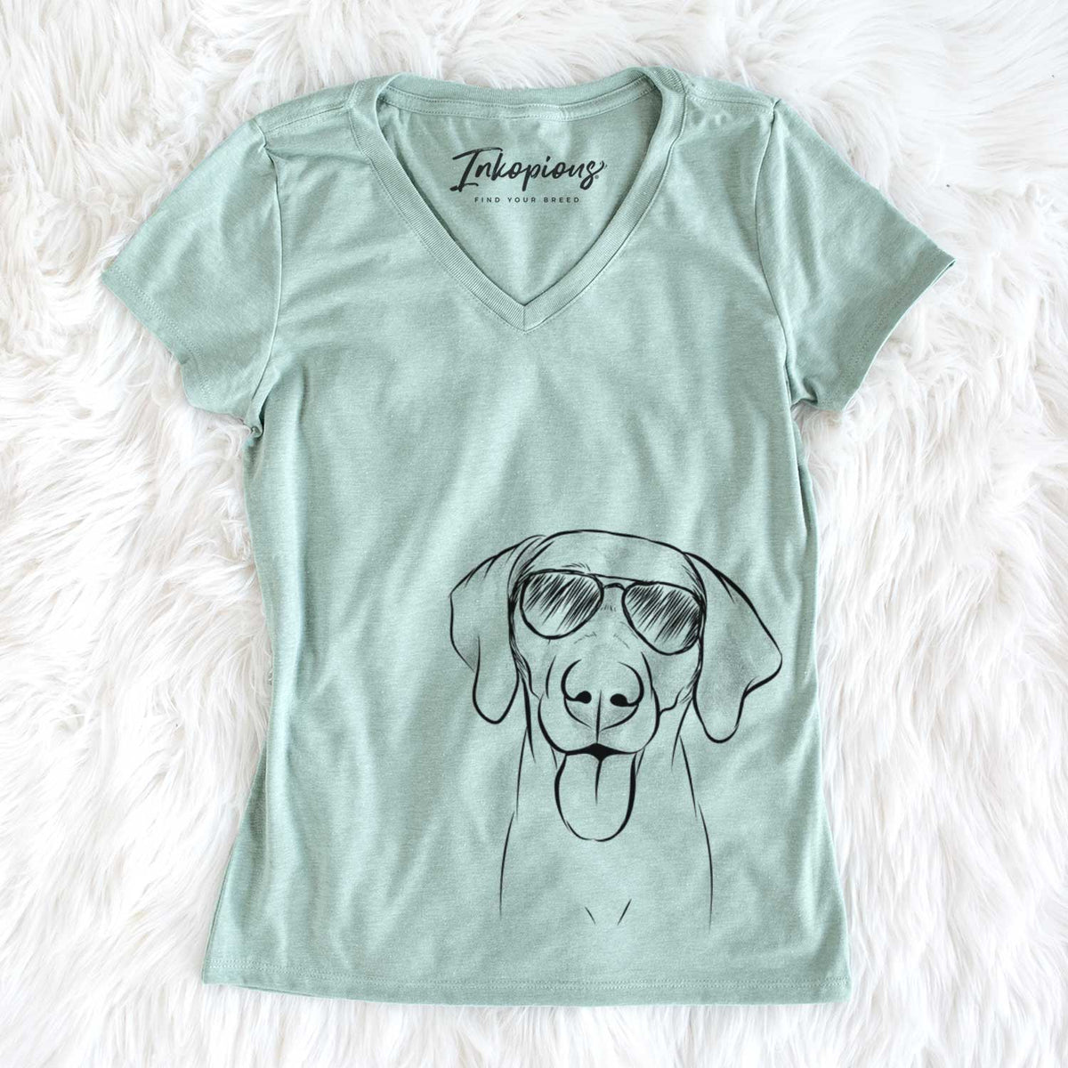 Aviator Jackson the Weimaraner - Women's V-neck Shirt