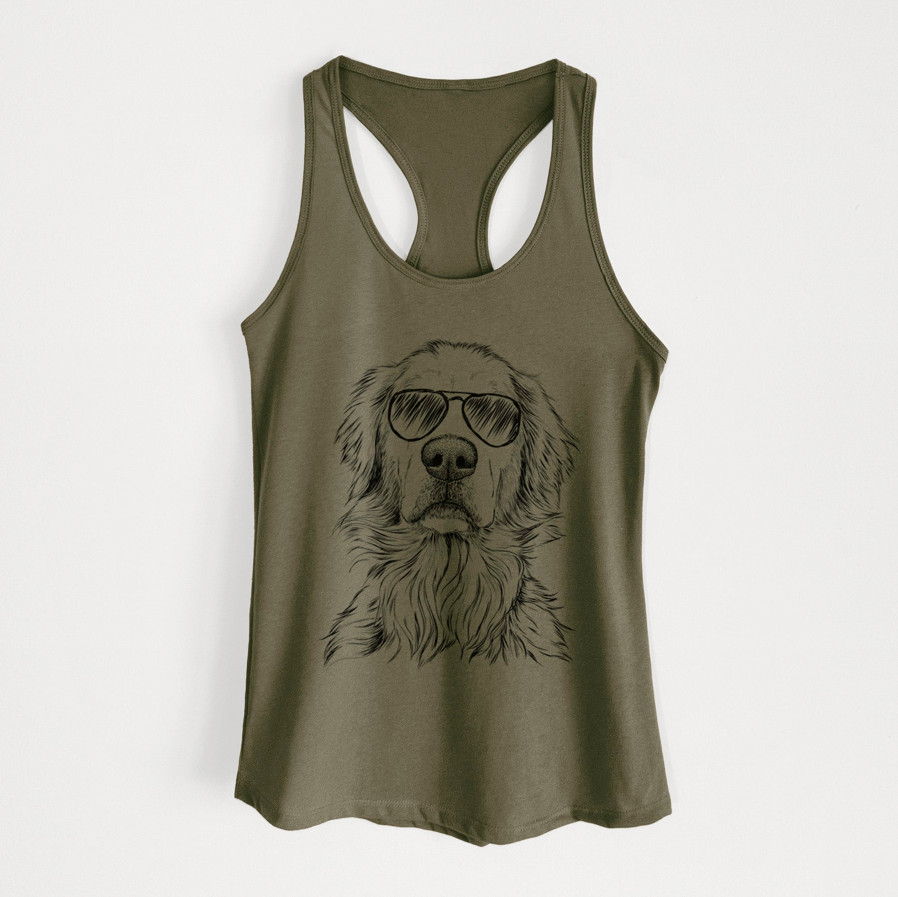 Jake aroni the Golden Retriever - Women's Racerback Tanktop