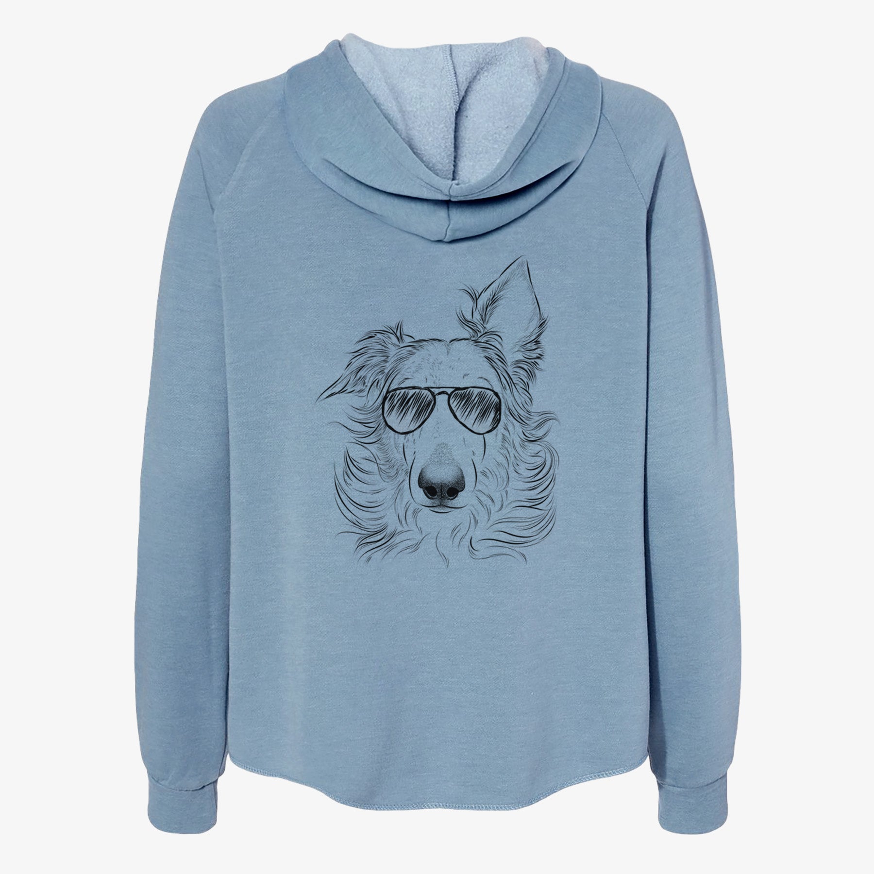 Jasha the Borzoi - Women's Cali Wave Zip-Up Sweatshirt