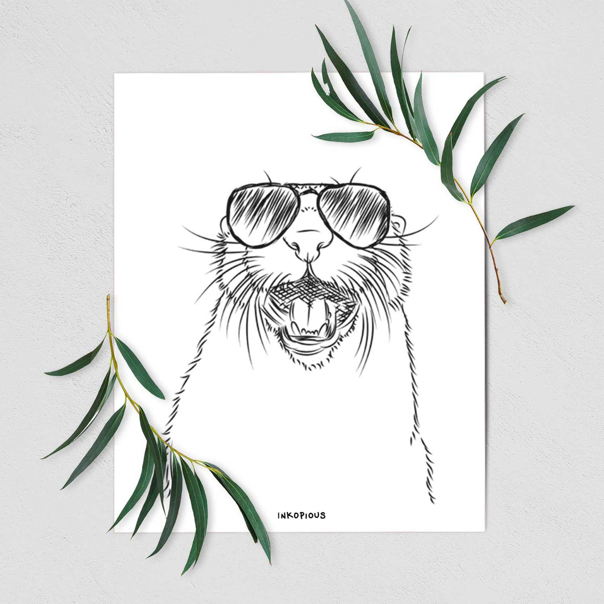 Jasper the River Otter Art Print