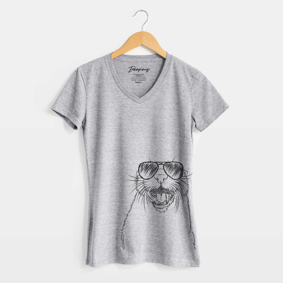 Aviator Jasper the River Otter - Women&#39;s V-neck Shirt