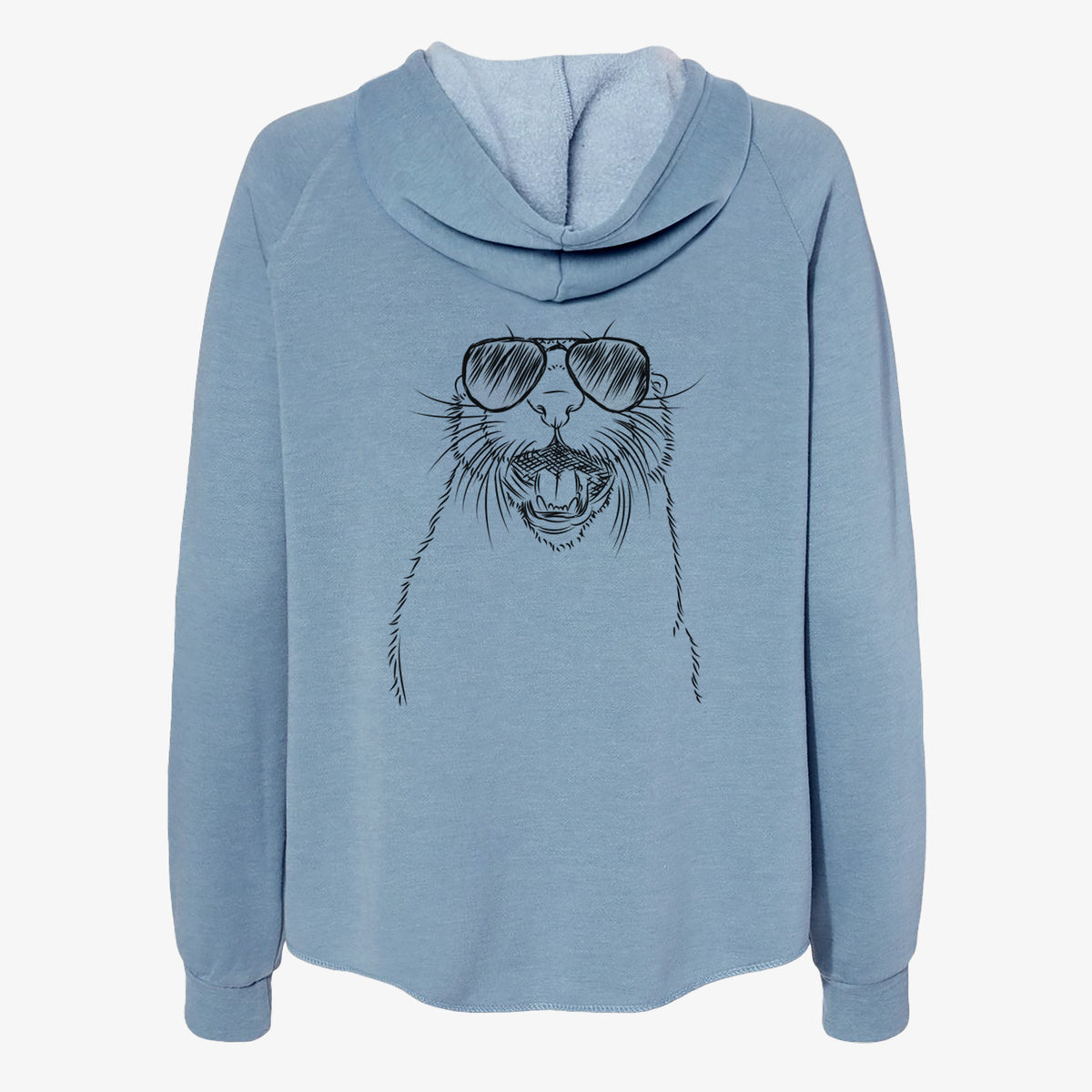Jasper the River Otter - Women's Cali Wave Zip-Up Sweatshirt