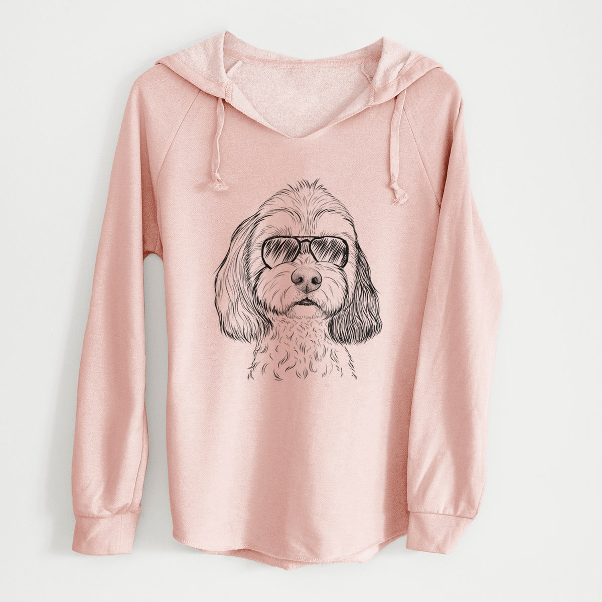 Aviator Jasper Diggins the Cavapoo - Cali Wave Hooded Sweatshirt