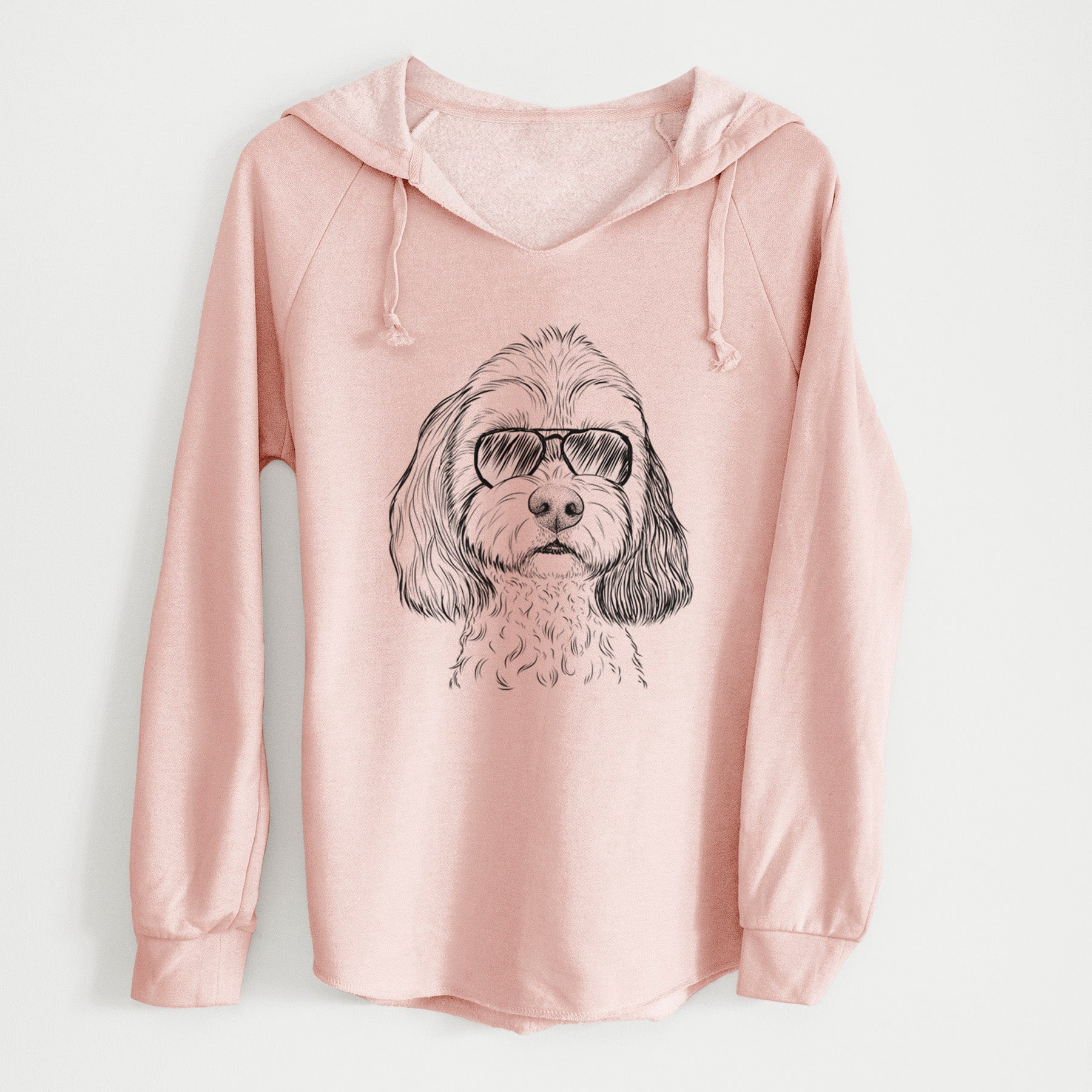 Aviator Jasper Diggins the Cavapoo - Cali Wave Hooded Sweatshirt