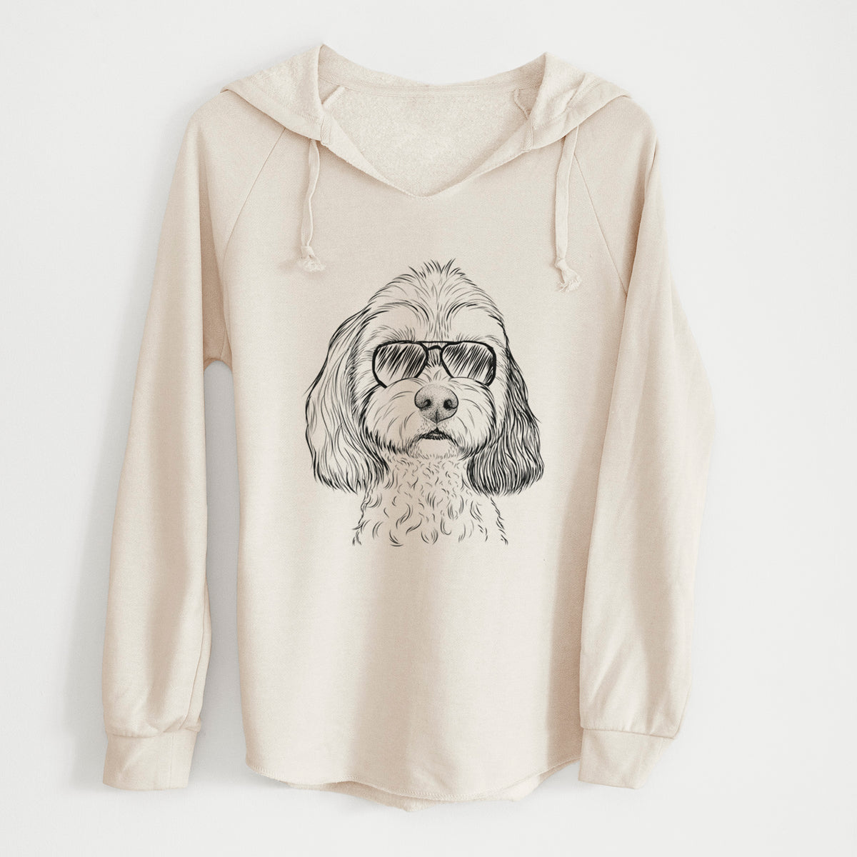 Aviator Jasper Diggins the Cavapoo - Cali Wave Hooded Sweatshirt