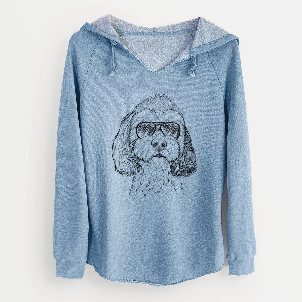Aviator Jasper Diggins the Cavapoo - Cali Wave Hooded Sweatshirt