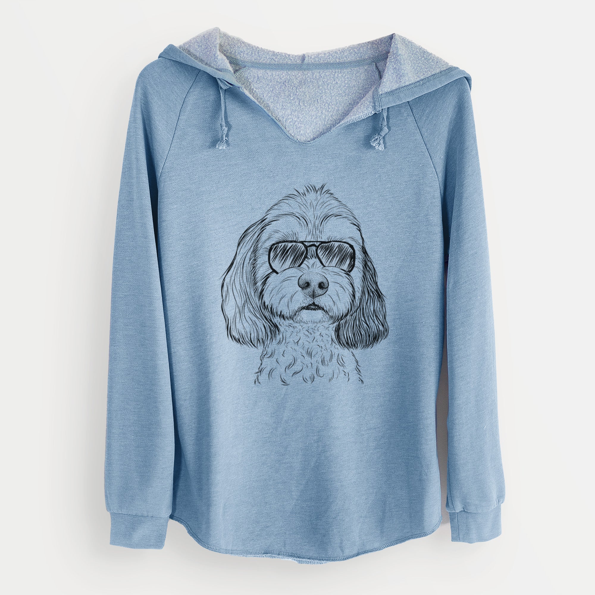 Aviator Jasper Diggins the Cavapoo - Cali Wave Hooded Sweatshirt