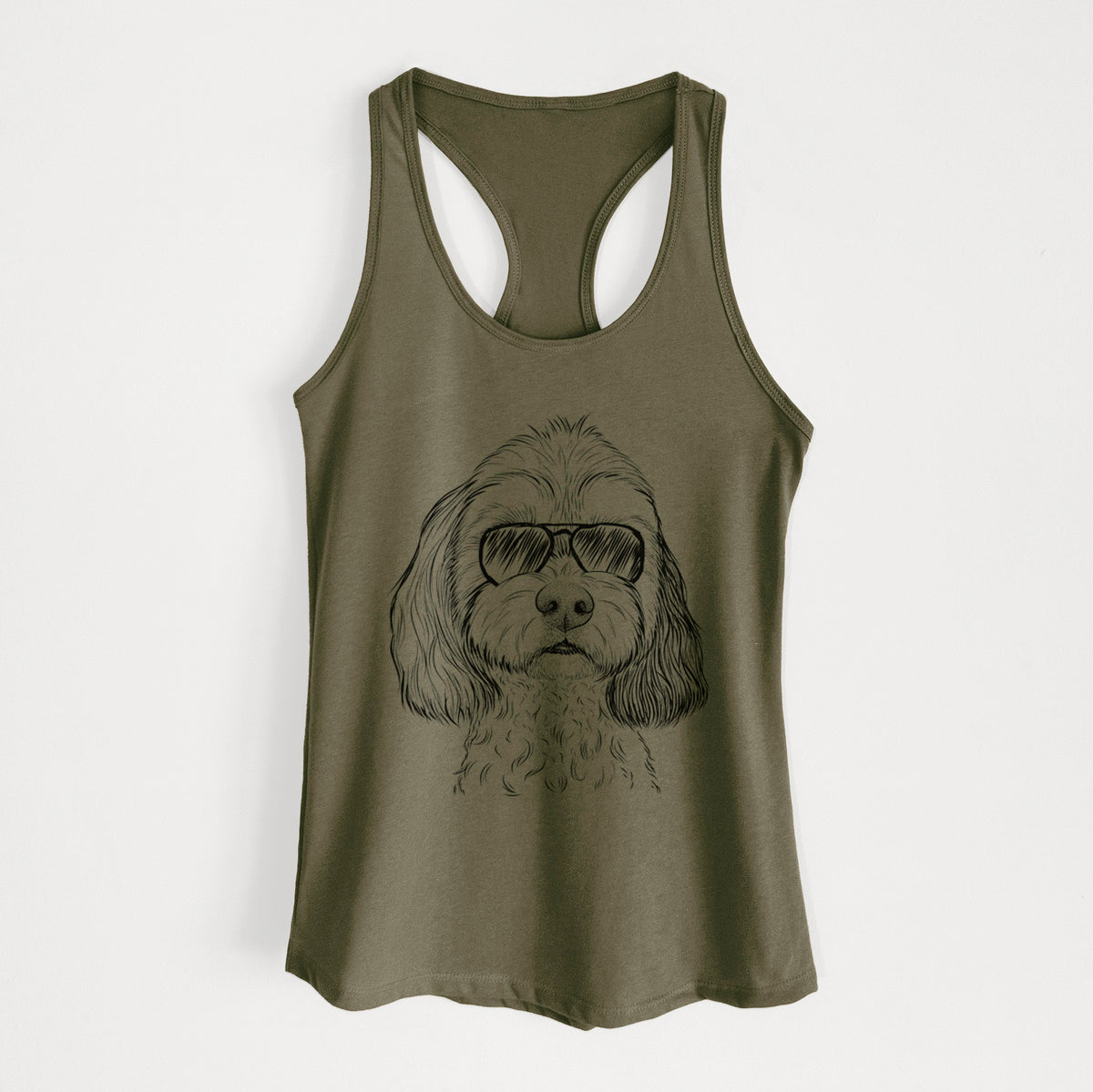 Jasper Diggins the Cavapoo - Women's Racerback Tanktop