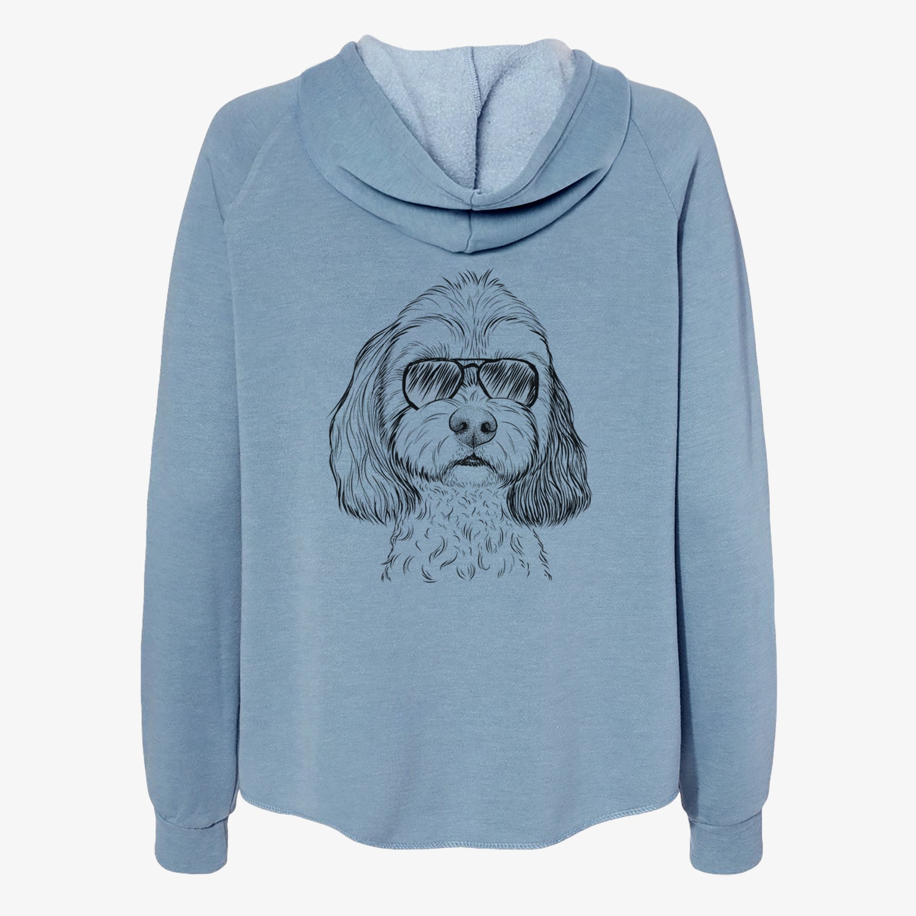 Jasper Diggins the Cavapoo - Women's Cali Wave Zip-Up Sweatshirt