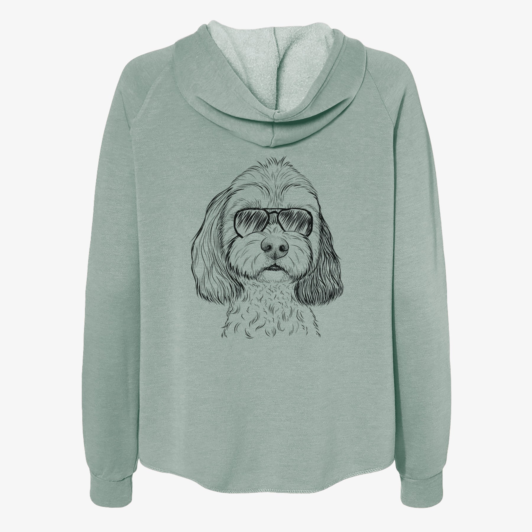 Jasper Diggins the Cavapoo - Women's Cali Wave Zip-Up Sweatshirt