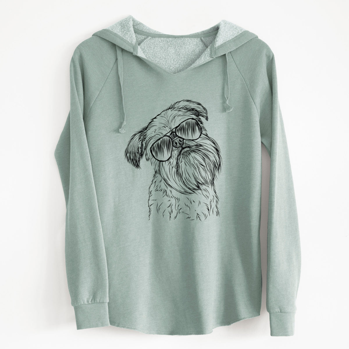 Aviator Jasper Joe the Brussels Griffon - Cali Wave Hooded Sweatshirt