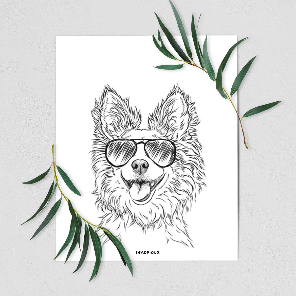 Jasper the Pomchi Art Print