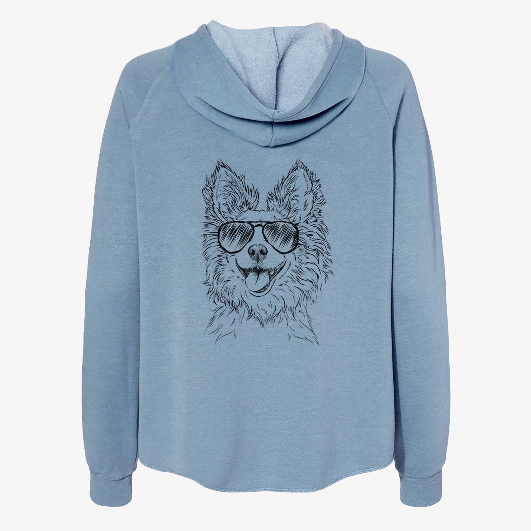 Jasper the Pomchi - Women's Cali Wave Zip-Up Sweatshirt