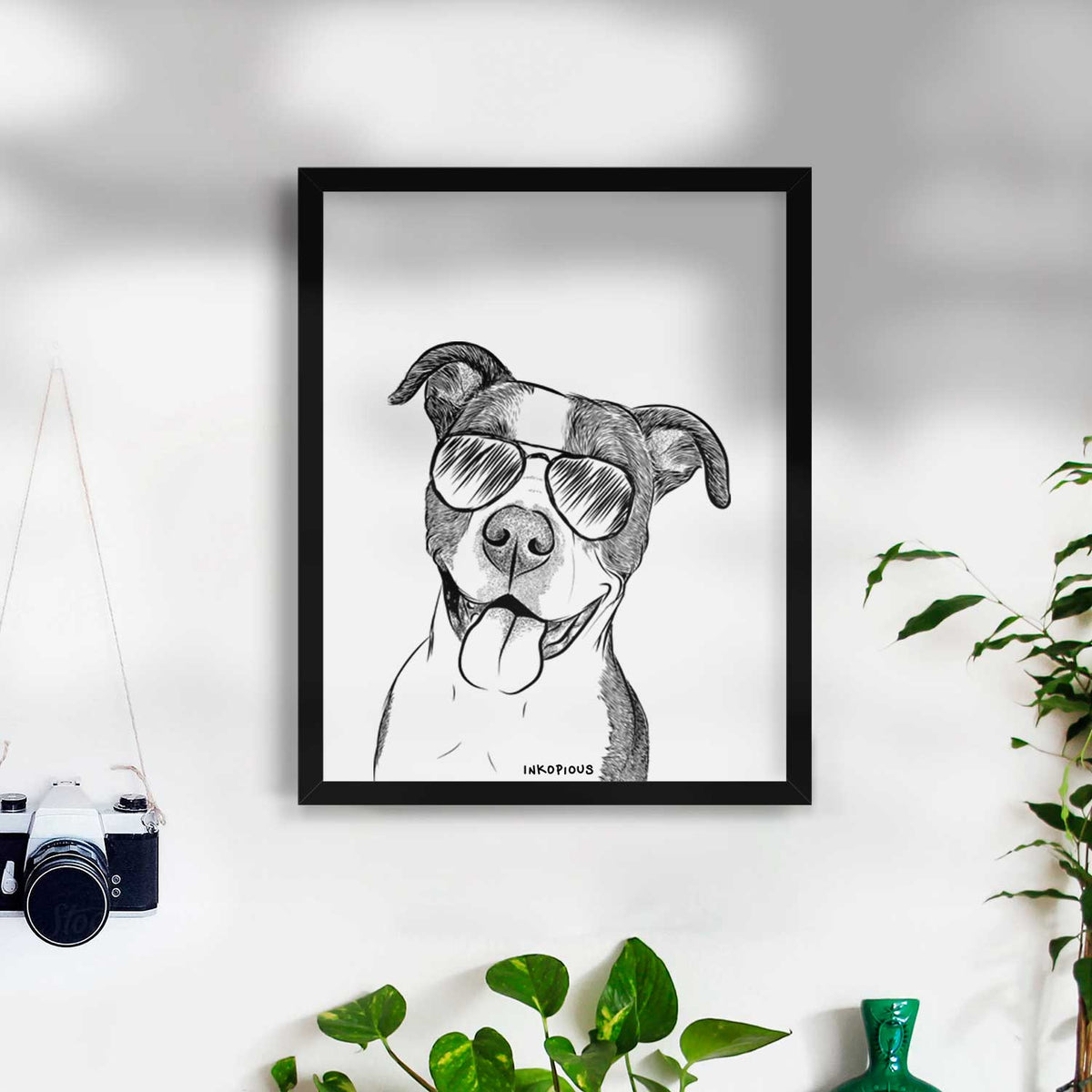 Jax the American Pitbull Terrier Mix Art Print