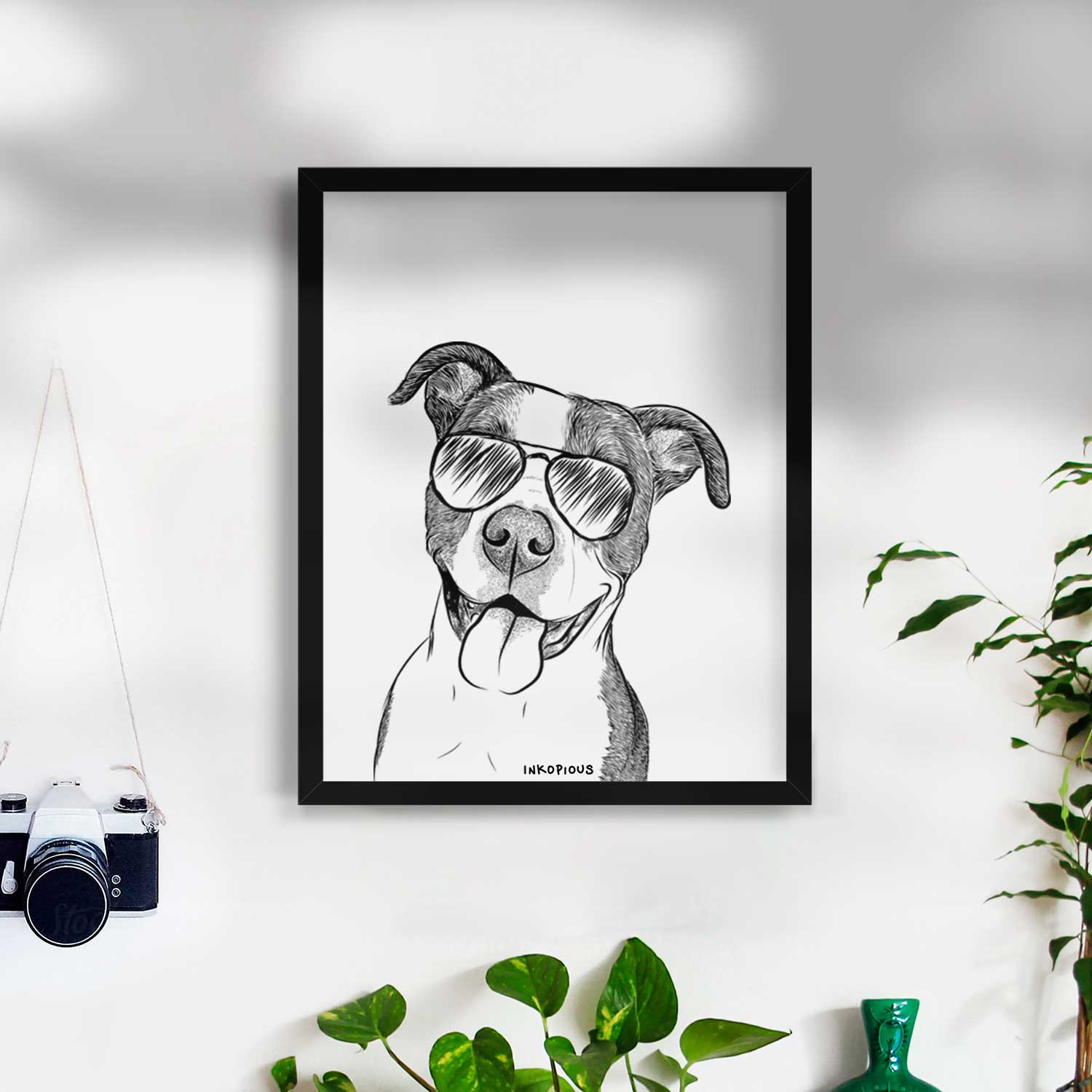 Jax the American Pitbull Terrier Mix Art Print