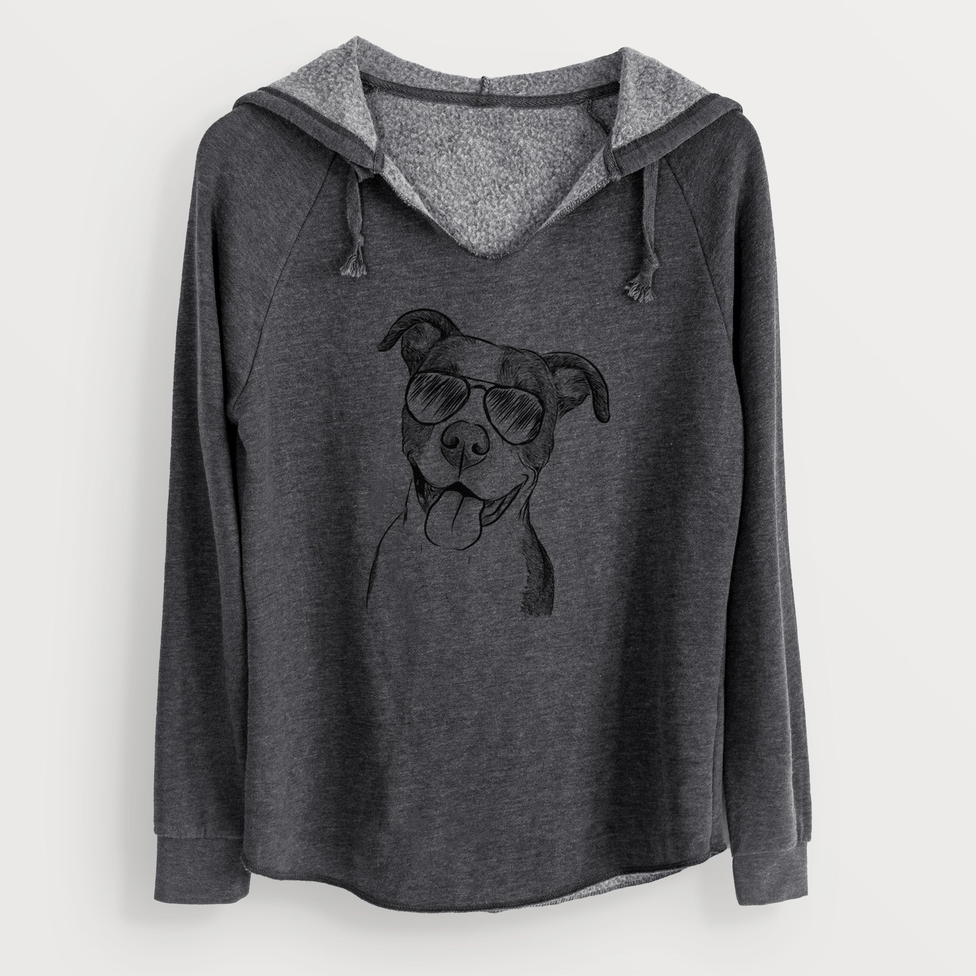 Aviator Jax the American Pitbull Terrier Mix - Cali Wave Hooded Sweatshirt