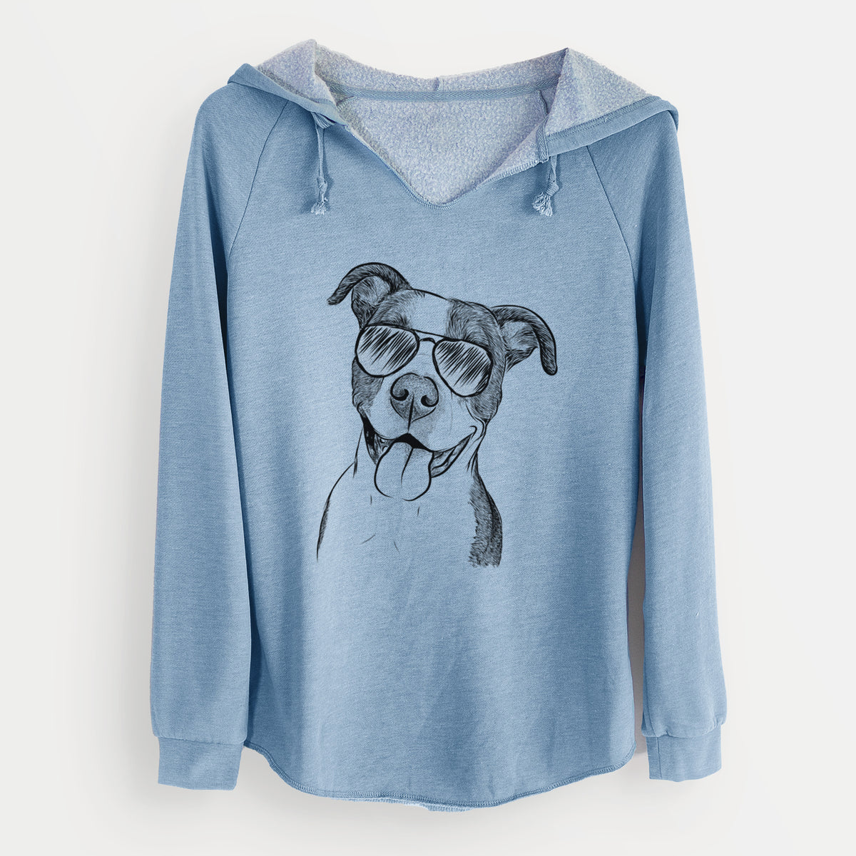 Aviator Jax the American Pitbull Terrier Mix - Cali Wave Hooded Sweatshirt