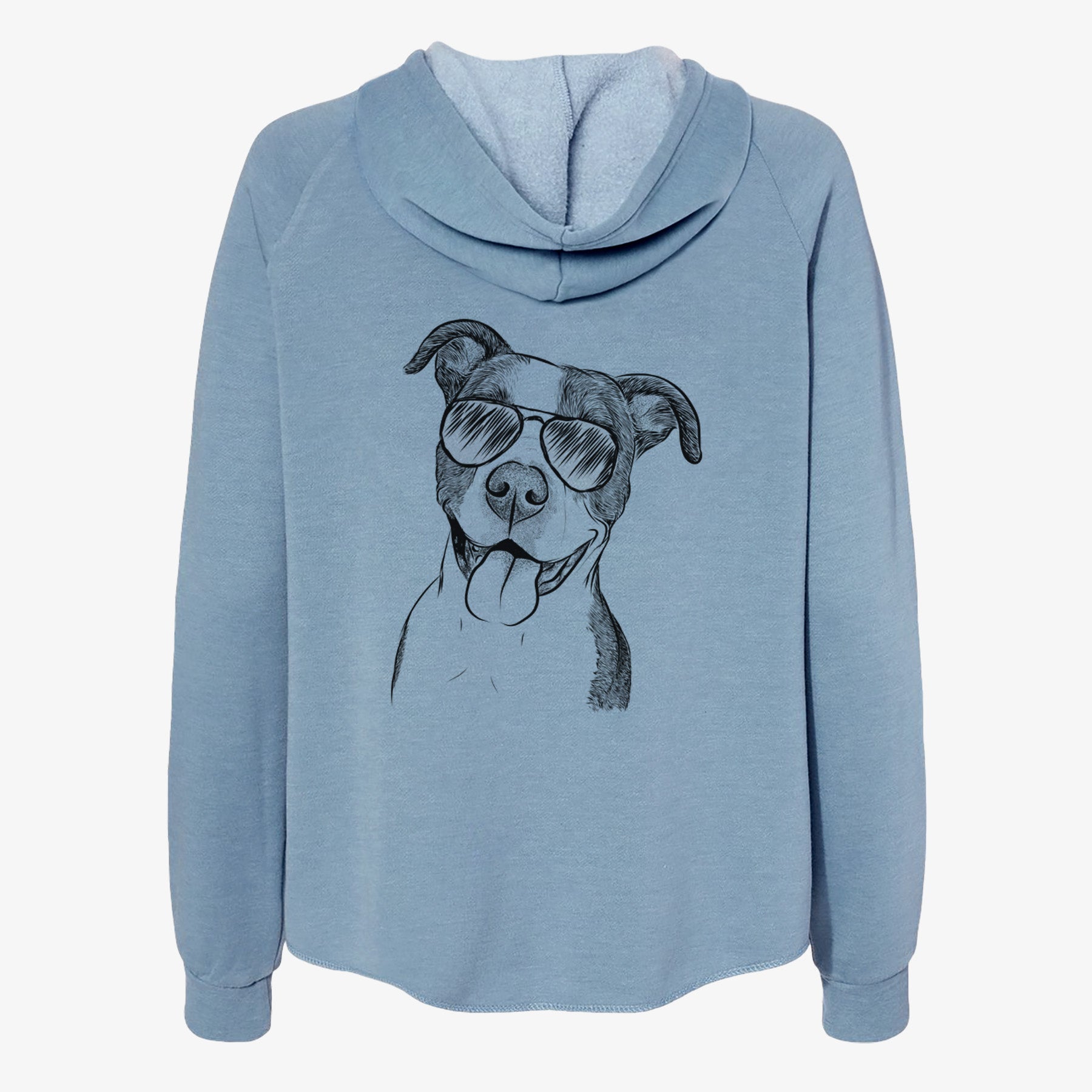 Jax the American Pitbull Terrier Mix - Women's Cali Wave Zip-Up Sweatshirt