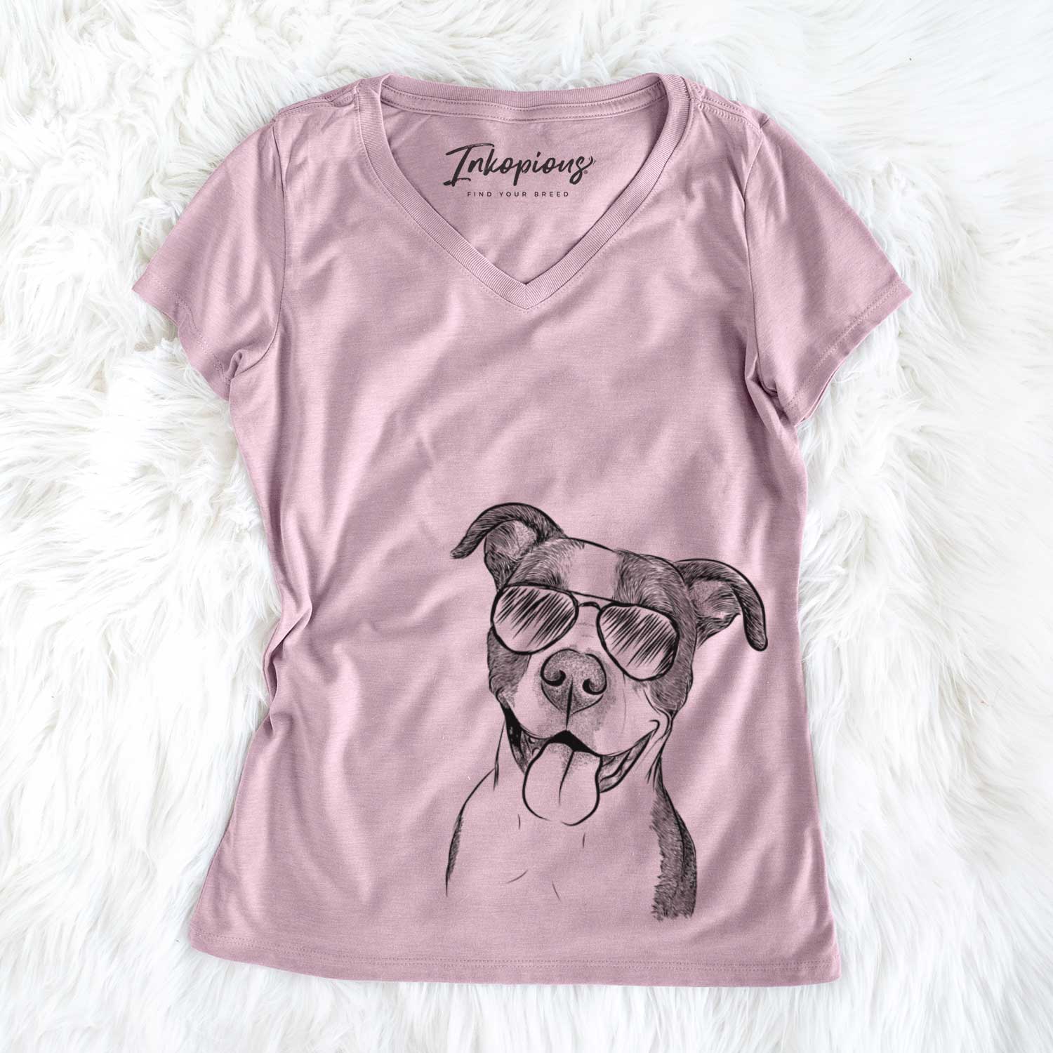 Jax the American Pitbull Terrier Mix - Women's V-neck Shirt