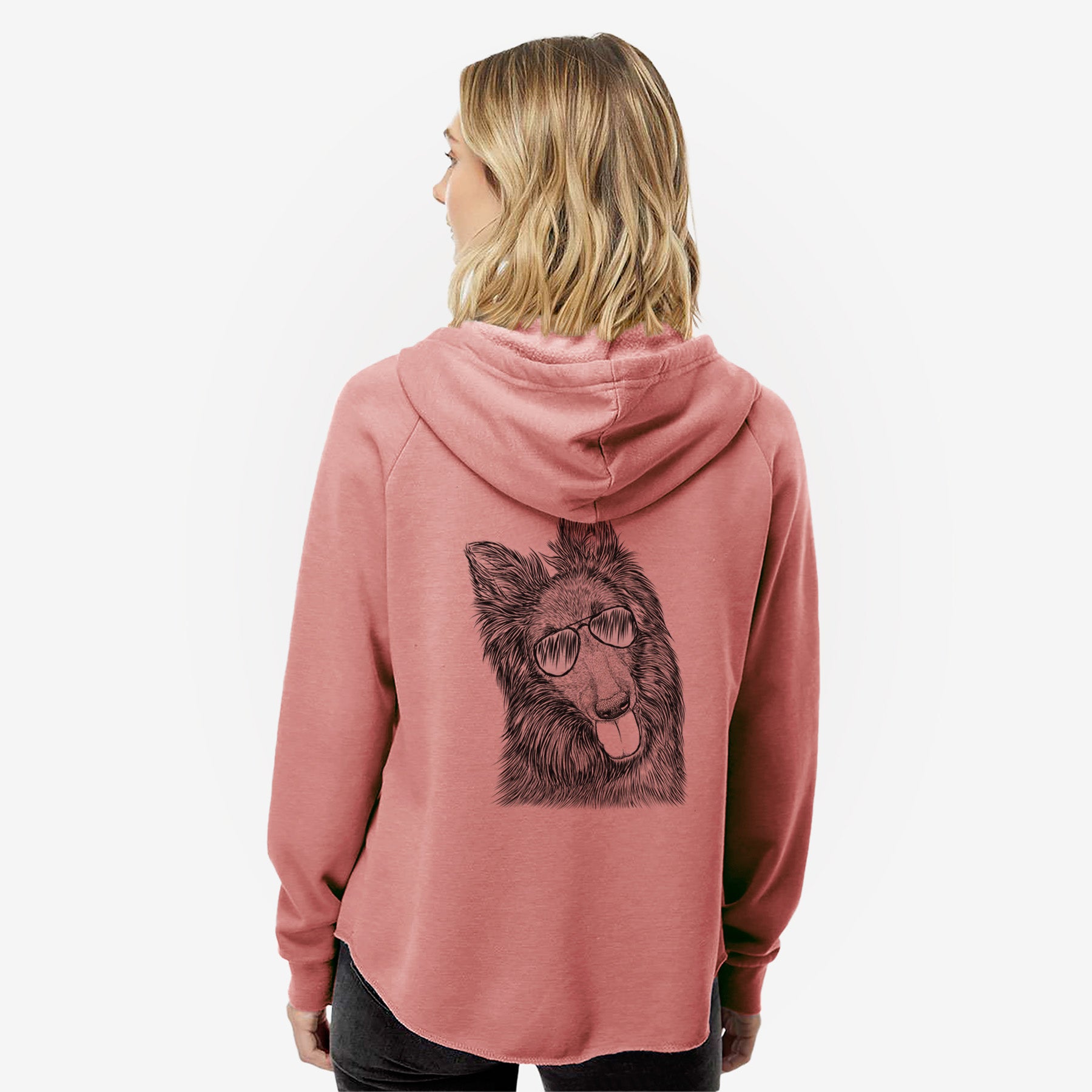 Jaxx the Belgian Tervuren - Women's Cali Wave Zip-Up Sweatshirt