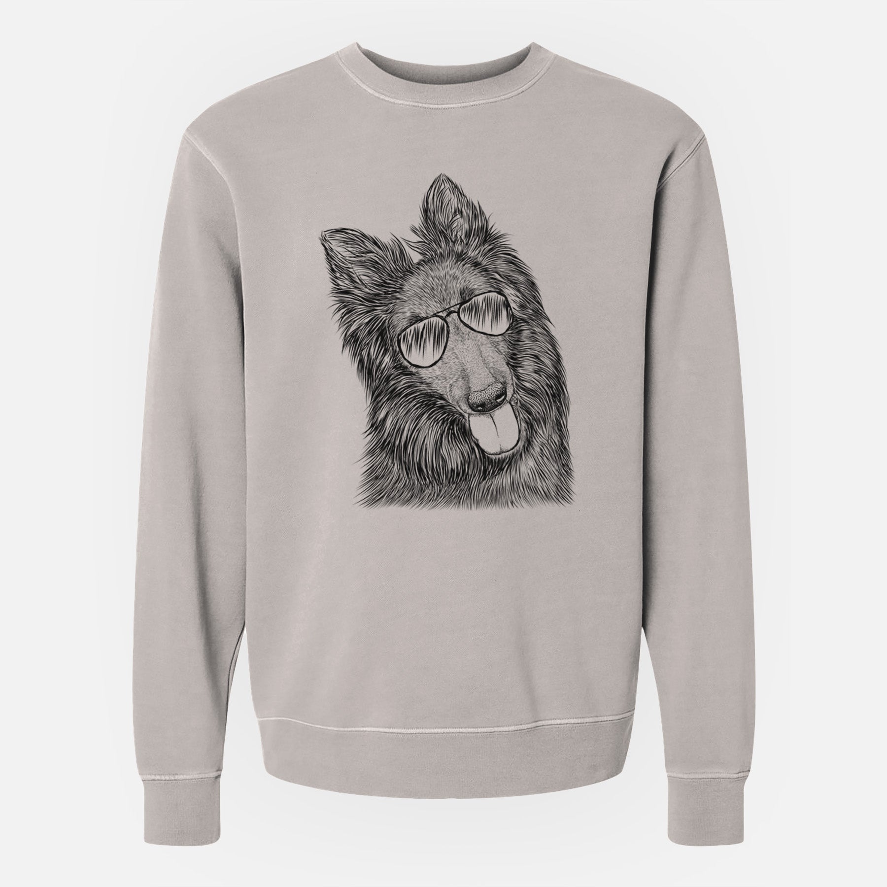 Aviator Jaxx the Belgian Tervuren - Unisex Pigment Dyed Crew Sweatshirt