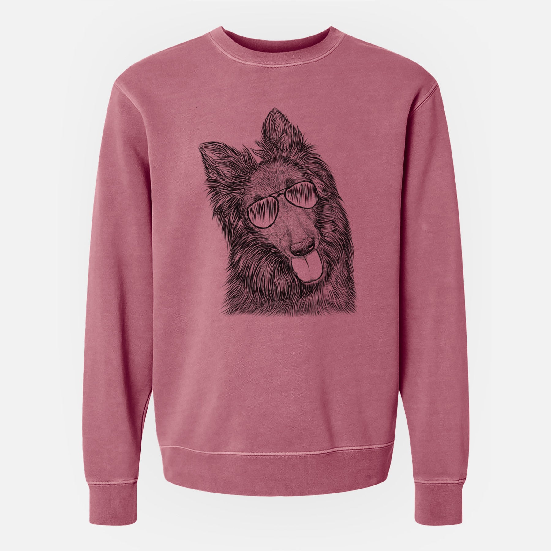 Aviator Jaxx the Belgian Tervuren - Unisex Pigment Dyed Crew Sweatshirt