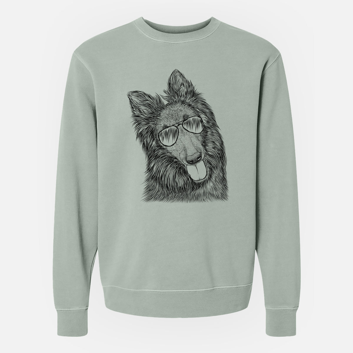 Aviator Jaxx the Belgian Tervuren - Unisex Pigment Dyed Crew Sweatshirt